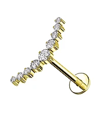 15MM 9 Round Cubic Zirconia Curved