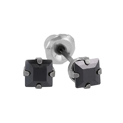 4mm Square Black CZ - 1234C