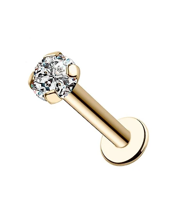 2MM 14kt 4-Prong Cystal