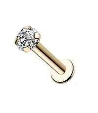 2MM 14kt 4-Prong Cystal