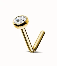 2MM 14kt Bezel Crystal L Bend