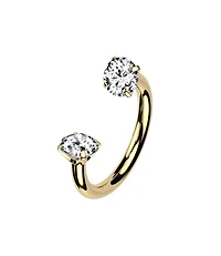 Horseshoe Barbell Crystal Gold 16g