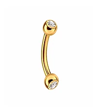 Crystal Curved Barbell 16g