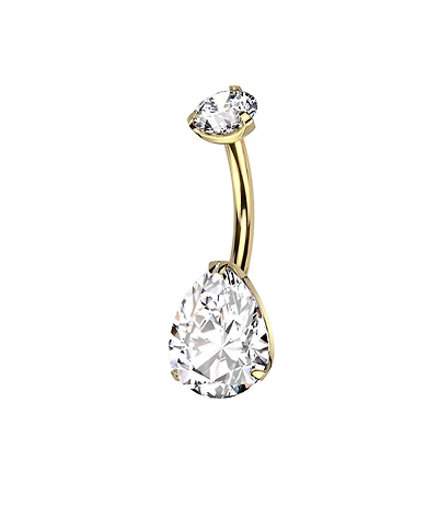 Crystal Teardrop Barbell
