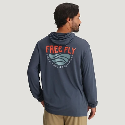 Free Fly Men's Bamboo Lightweight Graphic Hoodie