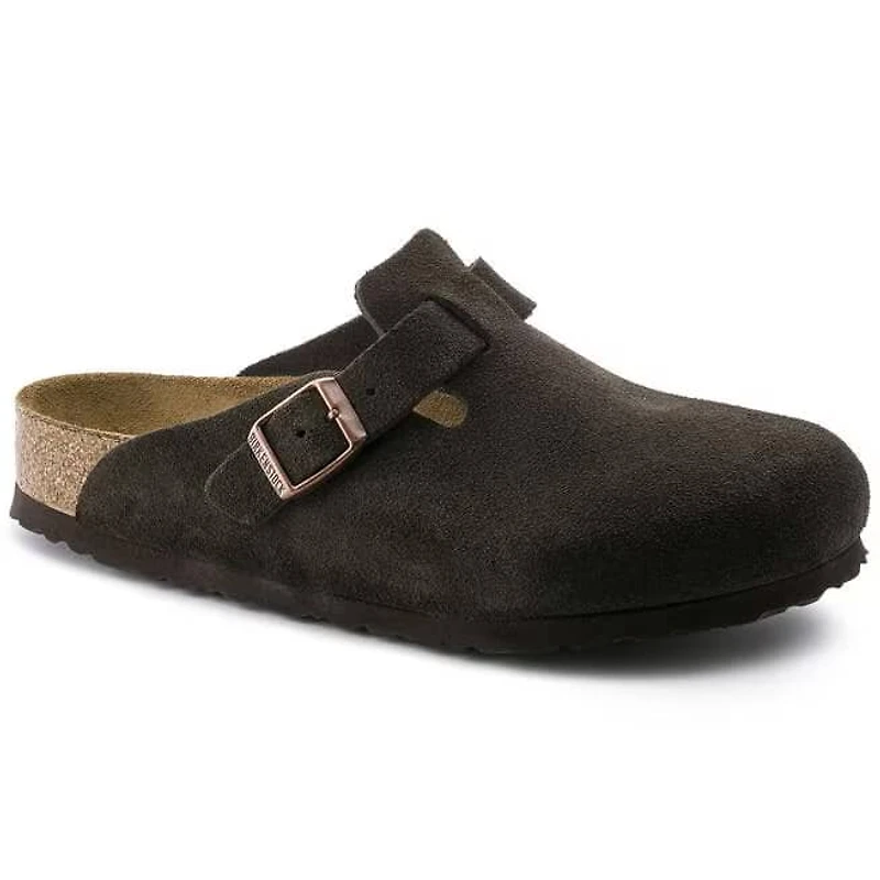 Birkenstock Boston Suede Clogs - Mocha 660461
