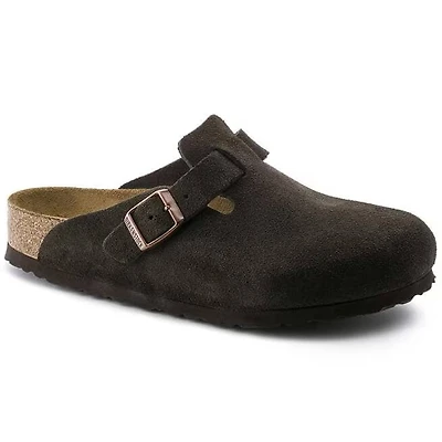 Birkenstock Boston Suede Clogs - Mocha 660461