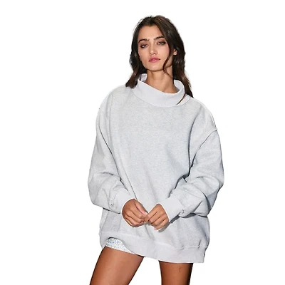 Bucket List Blank Mock Neck Sweatshirt Top