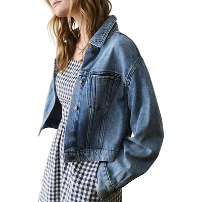 Marine Layer Women's Cropped Denim Jacket