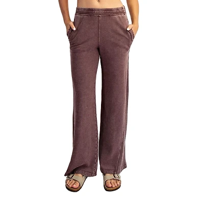 Rae Mode Women's Waffle Wide Leg Pants