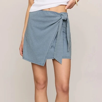 Z Supply Women's Sora Jersey Denim Mini Skirt