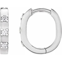 1/10 CTW Natural Diamond 11.5 mm and 14 Hoop Earrings