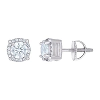 925 Silver Earrings With Moissanite Ctw 1.16