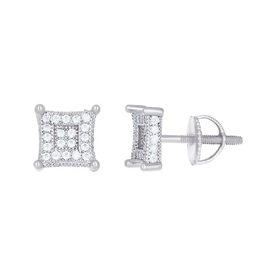 925 Silver Earrings With Moissanite Ctw 0.48