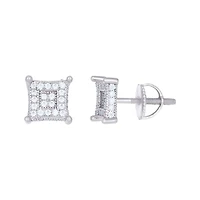 925 Silver Earrings With Moissanite Ctw 0.48
