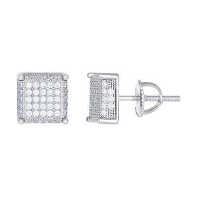 925 Silver Earrings With Moissanite Ctw 0.80