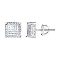 925 Silver Earrings With Moissanite Ctw 0.80