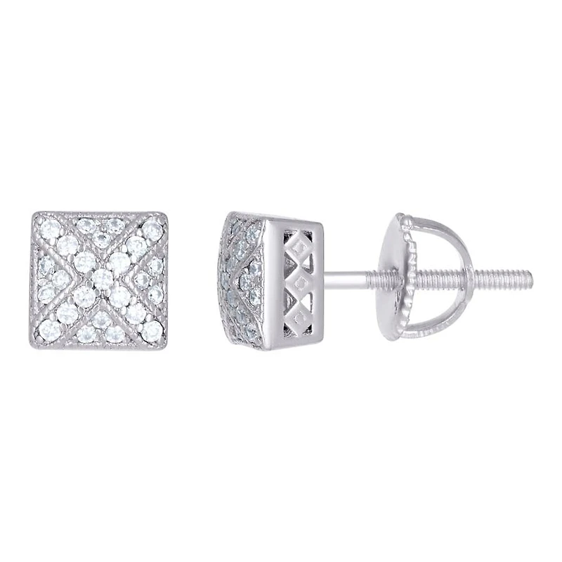 925 Silver Earrings With Moissanite Ctw 0.21