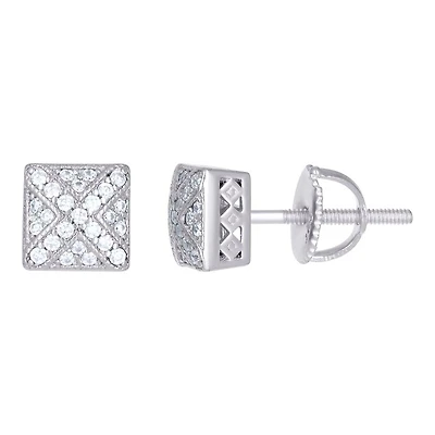 925 Silver Earrings With Moissanite Ctw 0.21