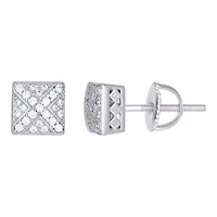 925 Silver Earrings With Moissanite Ctw 0.21