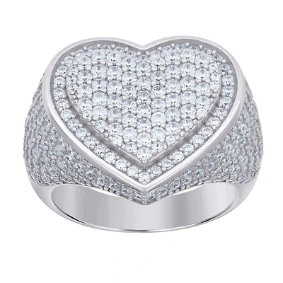 925 Silver Ring With Moissanite Ctw 2.69