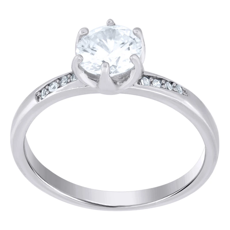 925 Silver Ring With Moissanite Ctw 1.25