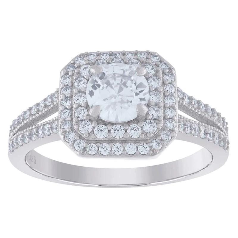 925 Silver Ring With Moissanite Ctw 1.22