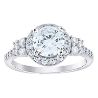 925 Silver Ring With Moissanite Ctw 1.40