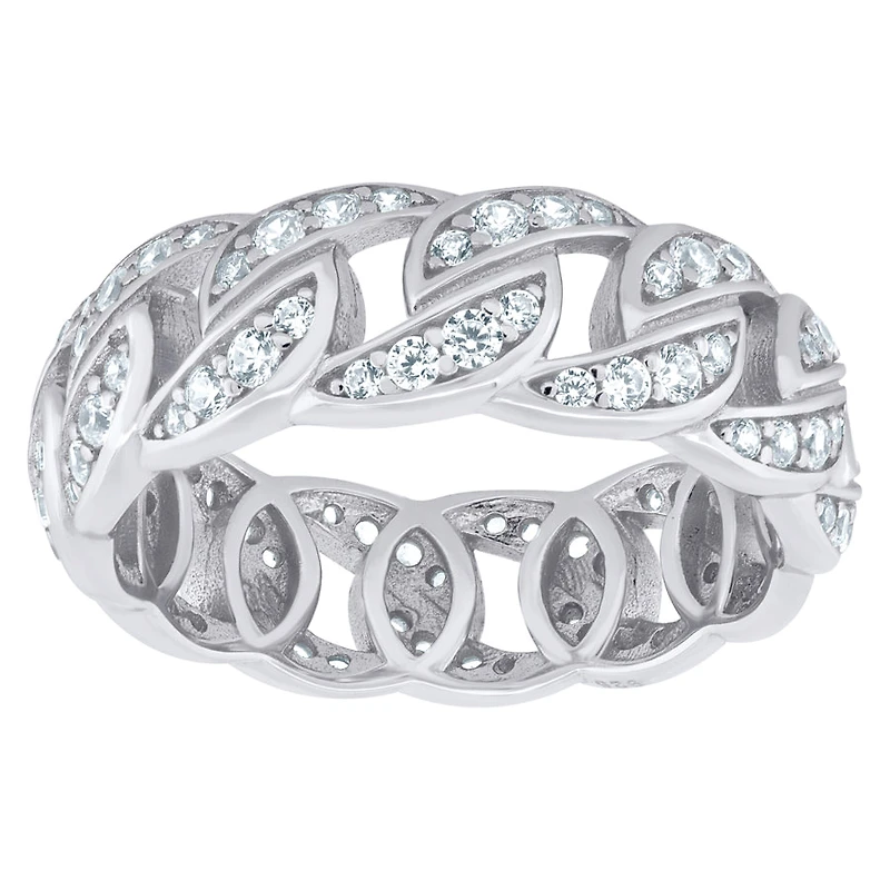 925 Silver Ring 8mm With Moissanite Ctw 1.15