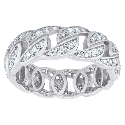 925 Silver Ring 8mm With Moissanite Ctw 1.15