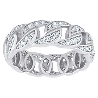 925 Silver Ring 8mm With Moissanite Ctw 1.15