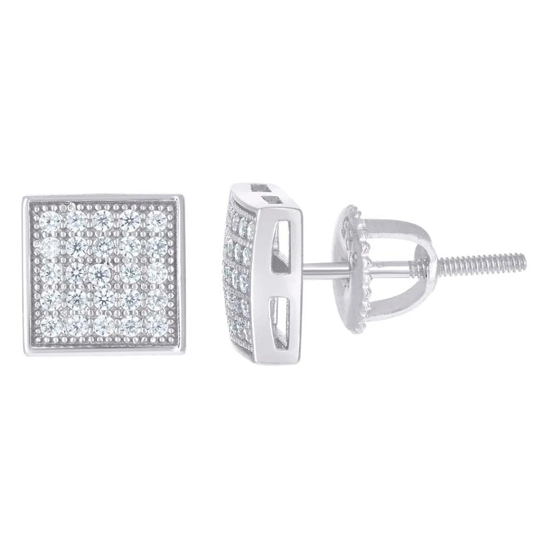 925 Silver Earrings With Moissanite Ctw 0.25