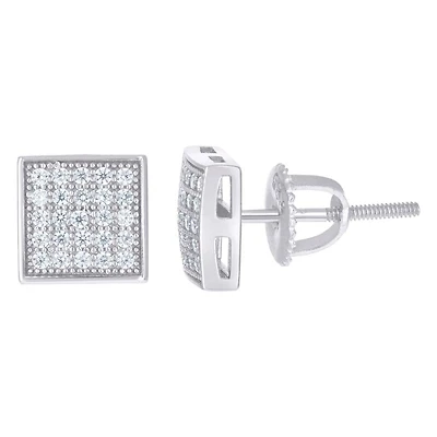 925 Silver Earrings With Moissanite Ctw 0.25