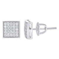 925 Silver Earrings With Moissanite Ctw 0.25