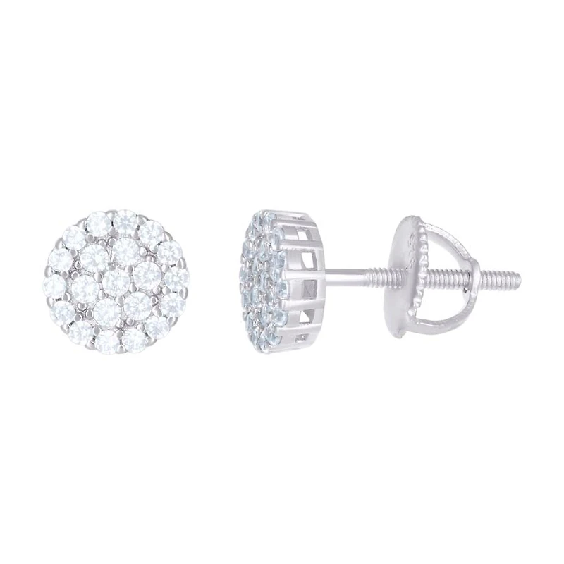 925 Silver Earrings With Moissanite Ctw 0.31