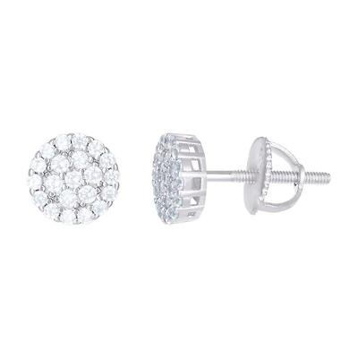 925 Silver Earrings With Moissanite Ctw 0.31