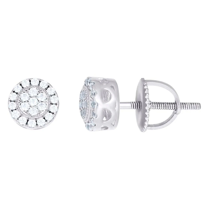 925 Silver Earrings With Moissanite Ctw 0.22