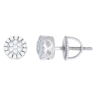925 Silver Earrings With Moissanite Ctw 0.22