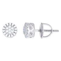 925 Silver Earrings With Moissanite Ctw 0.22