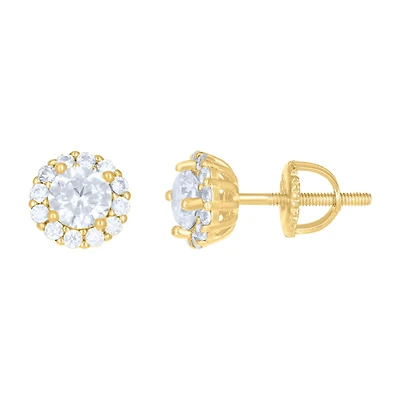 925 Silver Earrings With Moissanite Ctw 1.29