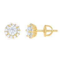 925 Silver Earrings With Moissanite Ctw 1.29