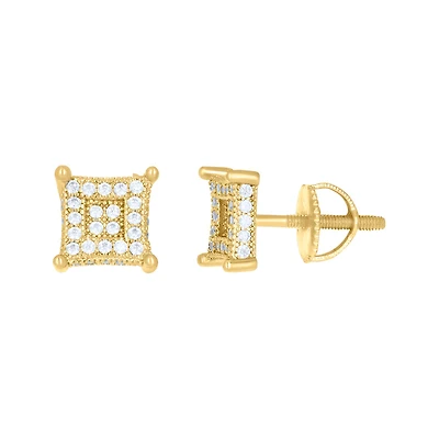 925 Silver Earrings With Moissanite Ctw 0.48