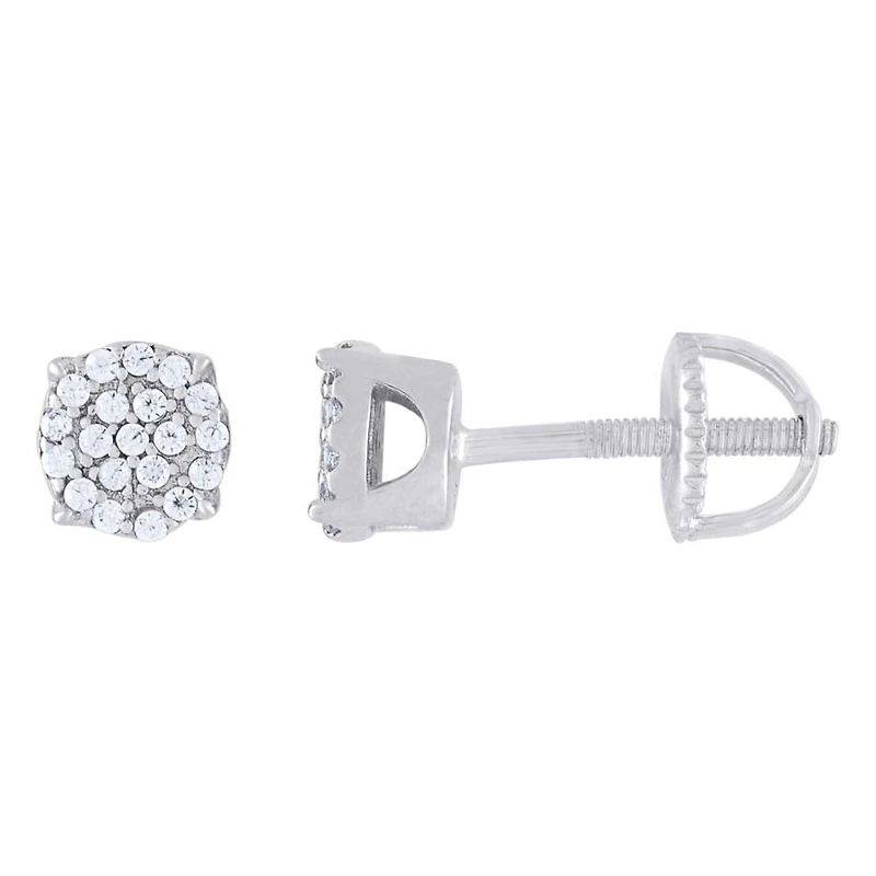 925 Silver Earrings With Moissanite Ctw 0.20