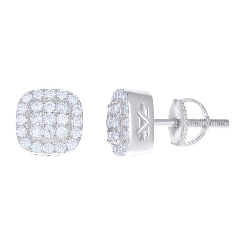 925 Silver Earrings With Moissanite Ctw 0.54