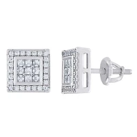 925 Silver Earrings With Moissanite Stones Ctw 0.4