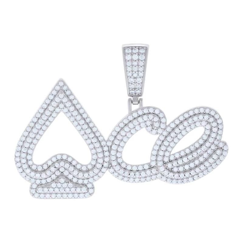 925 Silver Pendant With Moissanite Stones Ctw 1.83