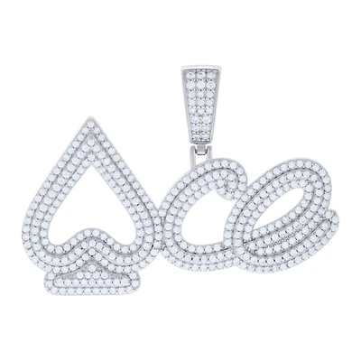 925 Silver Pendant With Moissanite Stones Ctw 1.83