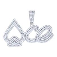 925 Silver Pendant With Moissanite Stones Ctw 1.83