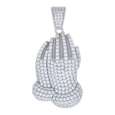 925 Silver Pendant With Moissanite Stones Ctw 4.15