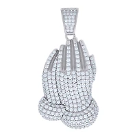 925 Silver Pendant With Moissanite Stones Ctw 4.15